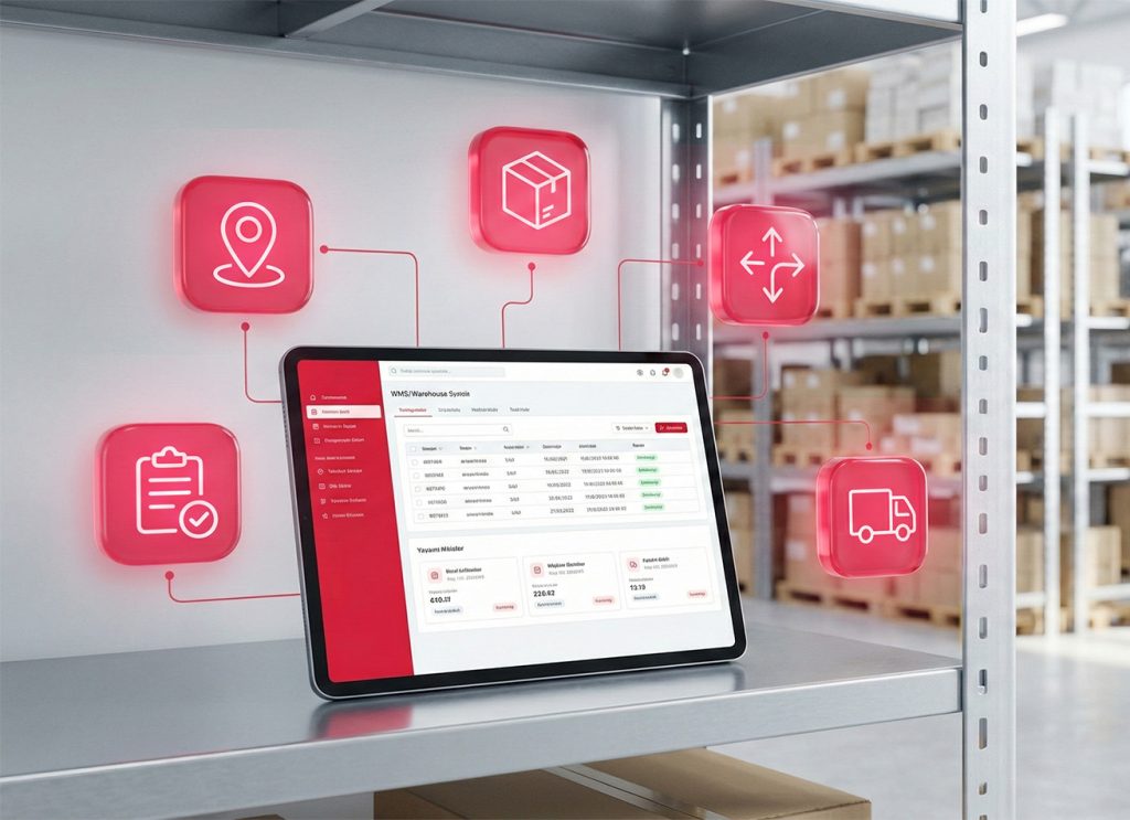 Warehouse management system interface displayed